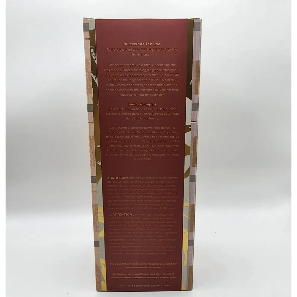 Tried & True Leaf Reed Diffuser 3 Oz. Autumn Chestnut New in Open Box